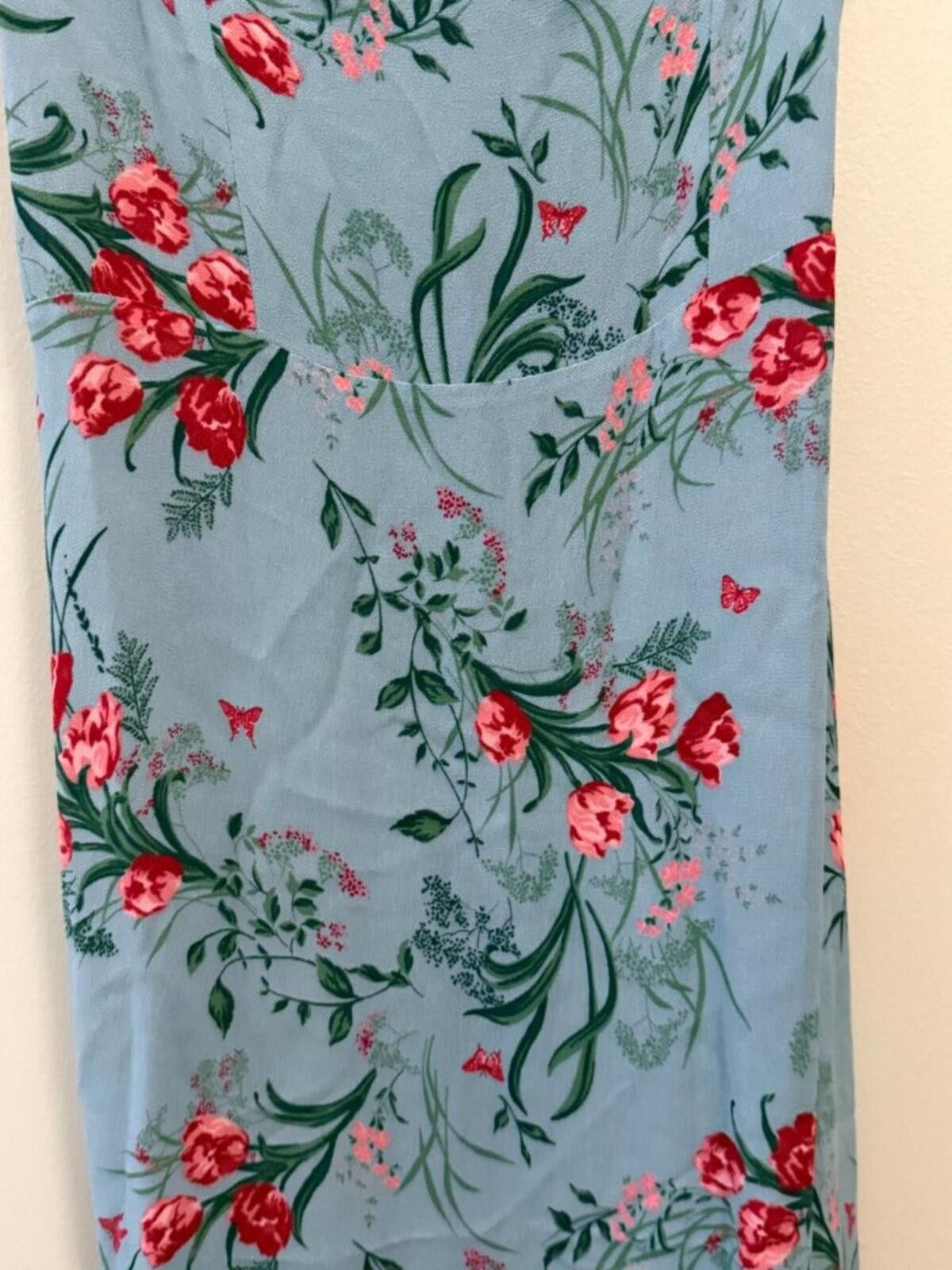 Reformation BNWT REFORMATION NIKITA BLUE FLORAL SUMMER DRESS 12 Size XL / US 12-14 / IT 48-50 - 5 Thumbnail