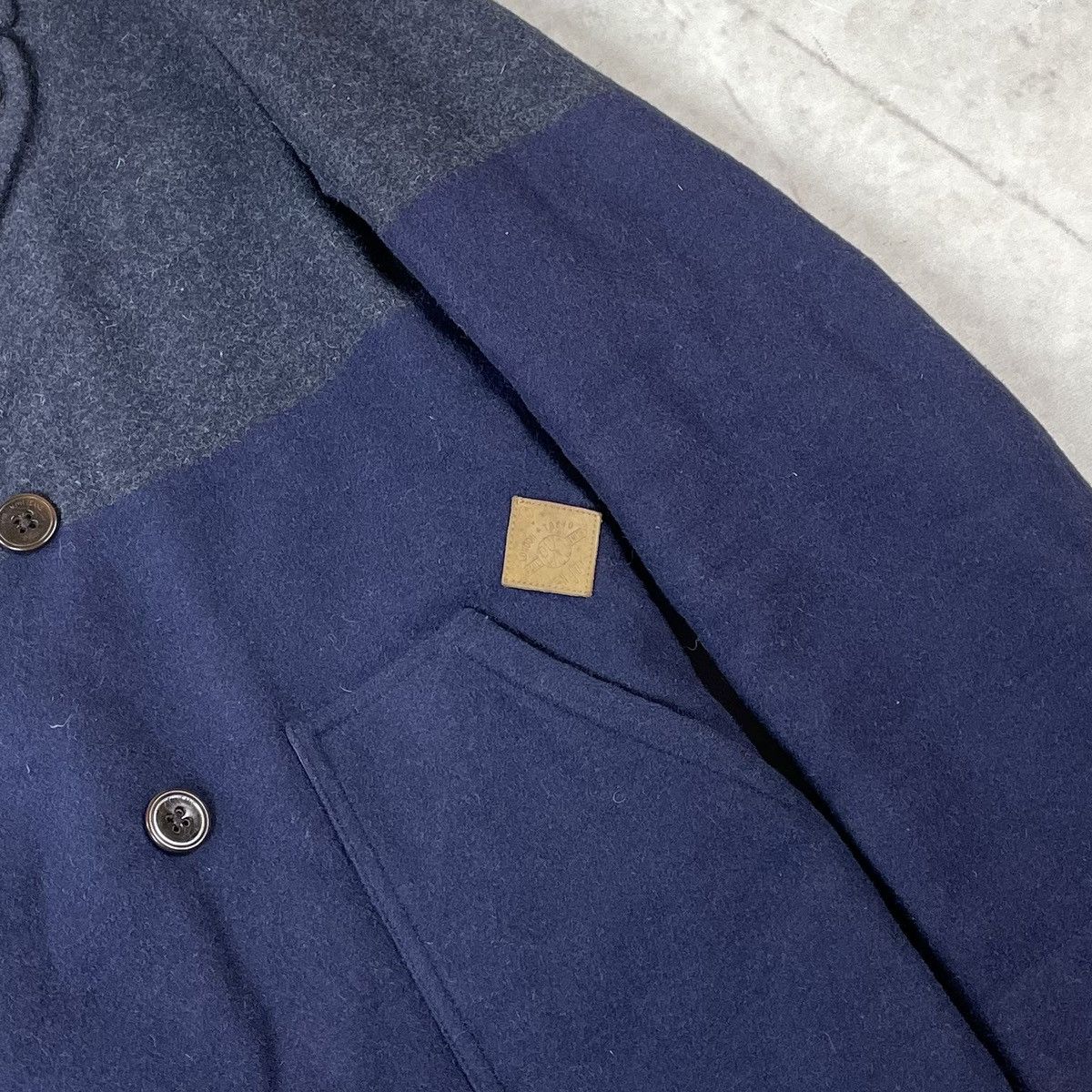 Paul Smith Paul Smith Wool&Viscose Double Breasted Two Tone Pea Coat Size US S / EU 44-46 / 1 - 8 Thumbnail