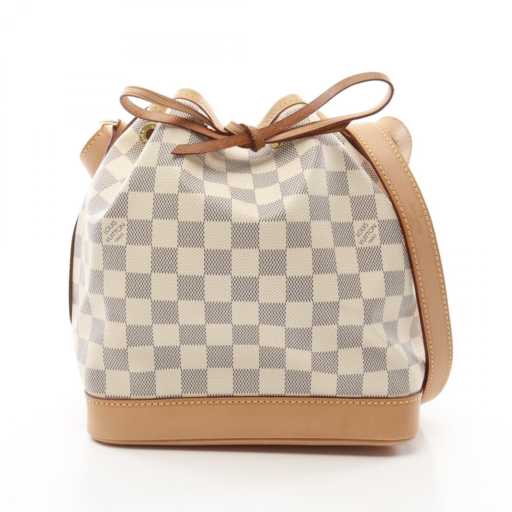 Louis Vuitton Louis Vuitton Noe Bb Damier Azur Shoulder Bag Canvas Shoulder Bag N41220 in White, Women's