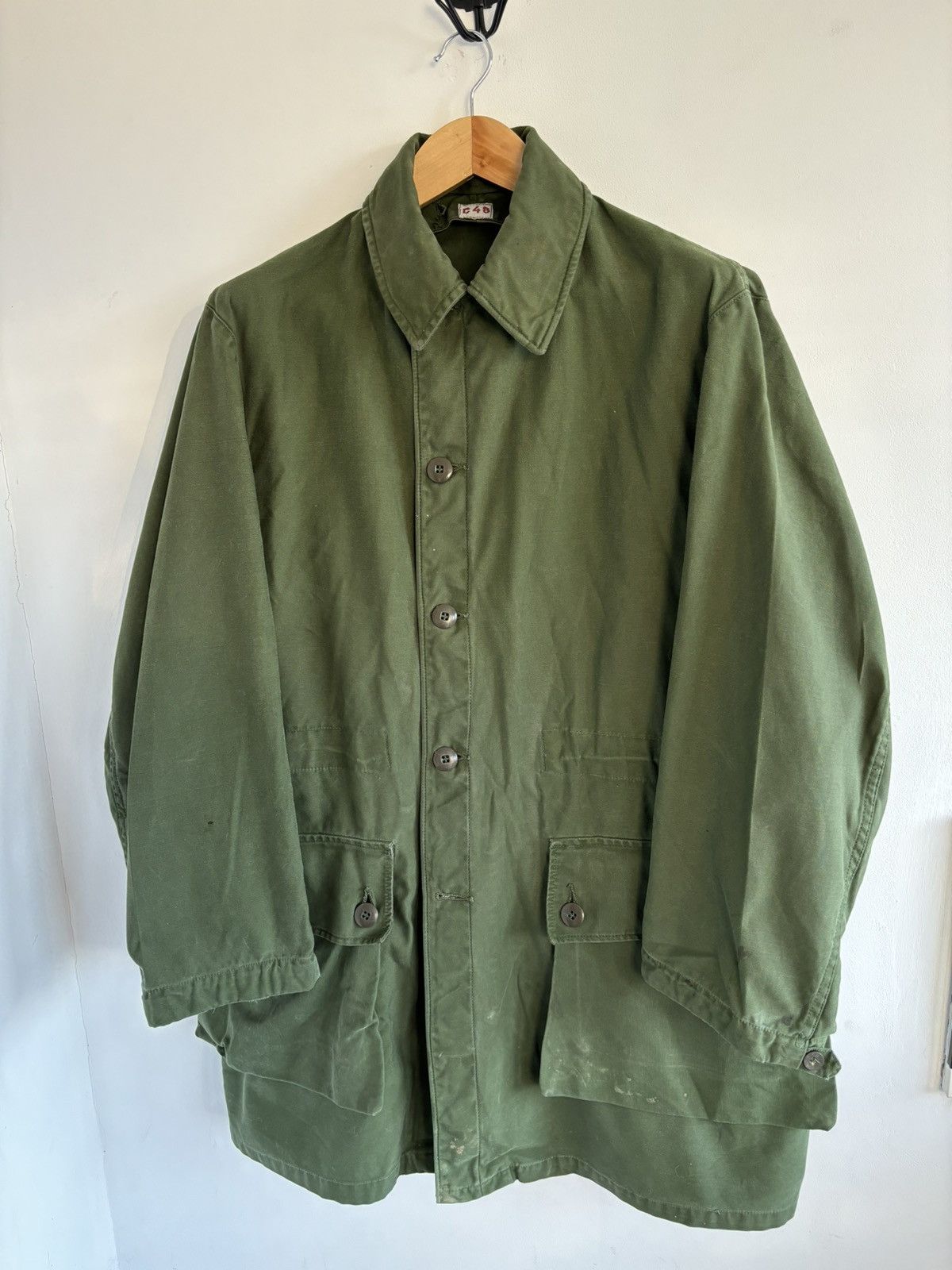 Japanese Brand × Vintage Vintage 60s Swedish Army Military M-59 Field Coat Size US M / EU 48-50 / 2 - 1 Thumbnail