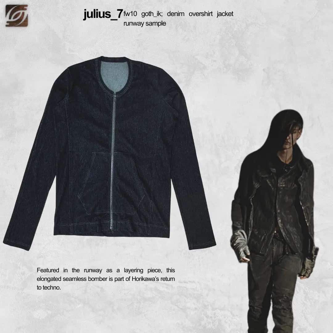 Japanese Brand × Julius julius_7 2010 goth ik; denim overshirt jacket sample Size US M / EU 48-50 / 2 - 1 Thumbnail
