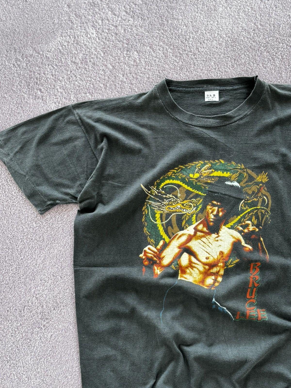 Band Tees Vintage 90’s Bruce Lee Faded Look Rare T-Shirt Size US L / EU 52-54 / 3 - 4 Thumbnail