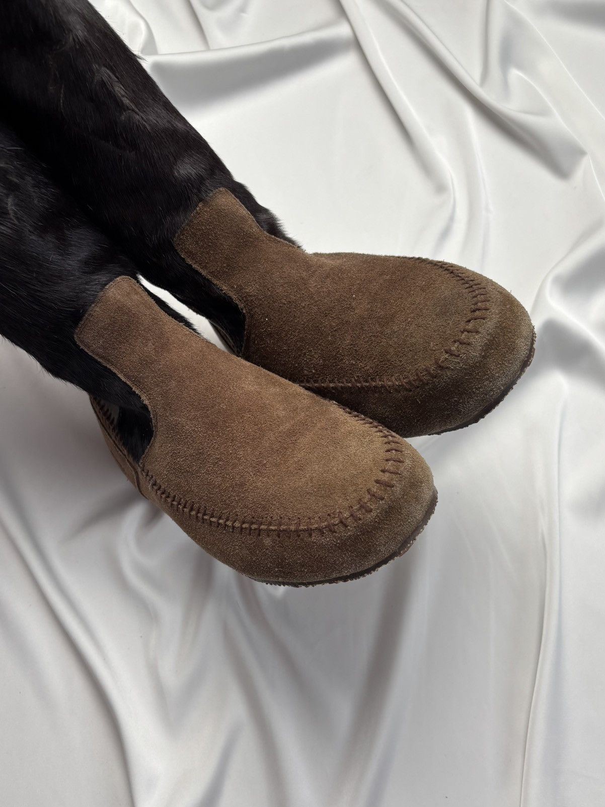 Le Coq Sportif × Vintage Le Coq Sportif vintage hairy lace up boots Size US 7 / IT 37 - 5 Thumbnail