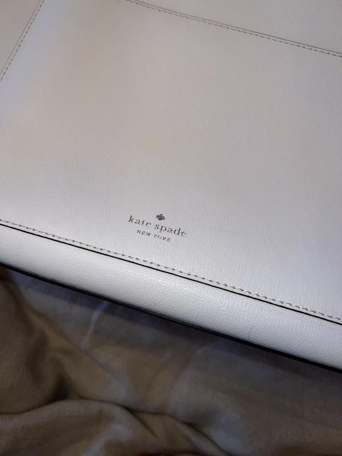 Kate Spade Kate Spade White Leather Handbag Purse Tote Bag w/ Scarf Size ONE SIZE - 8 Thumbnail