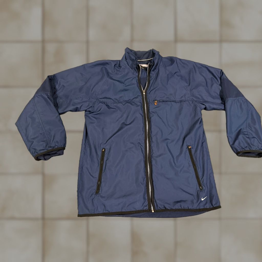 Nike VINTAGE Nike windbreaker jacket Mens M Blue Full Zip Lightweight Windbreaker Logo Sports Activewear Jacket Size US M / EU 48-50 / 2 - 1 Thumbnail