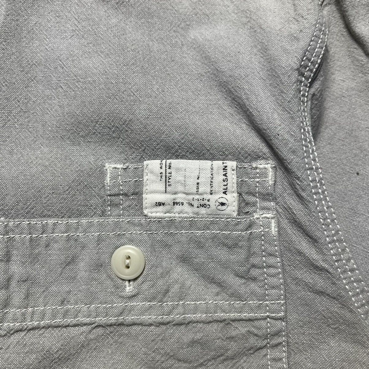 Allsaints × Vintage Vintage Allsaints Gray Shirt Button Up Streetwear Y2K Size US M / EU 48-50 / 2 - 3 Thumbnail