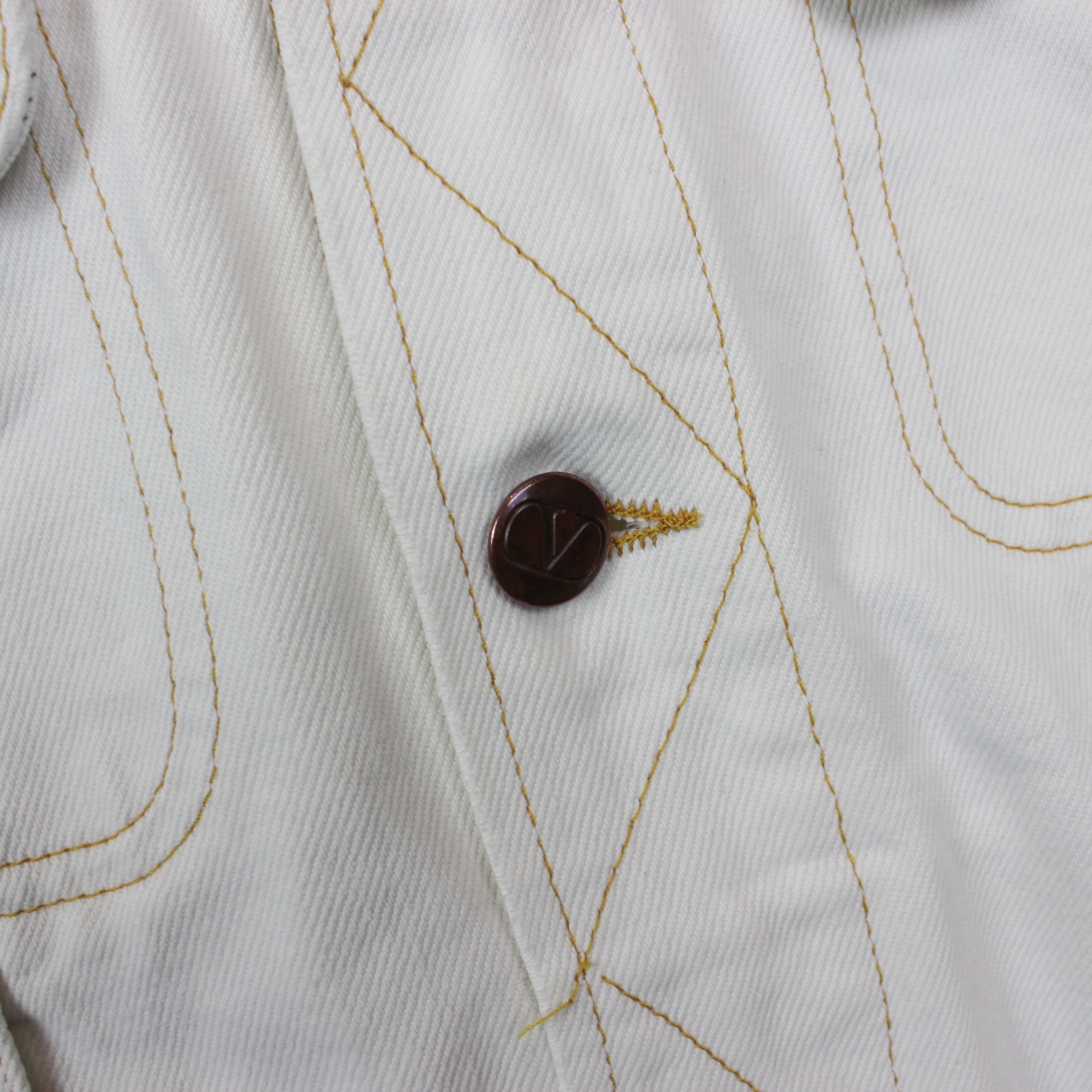 Valentino Valentino denim jacket vintage white heavy L XL Size US L / EU 52-54 / 3 - 3 Thumbnail