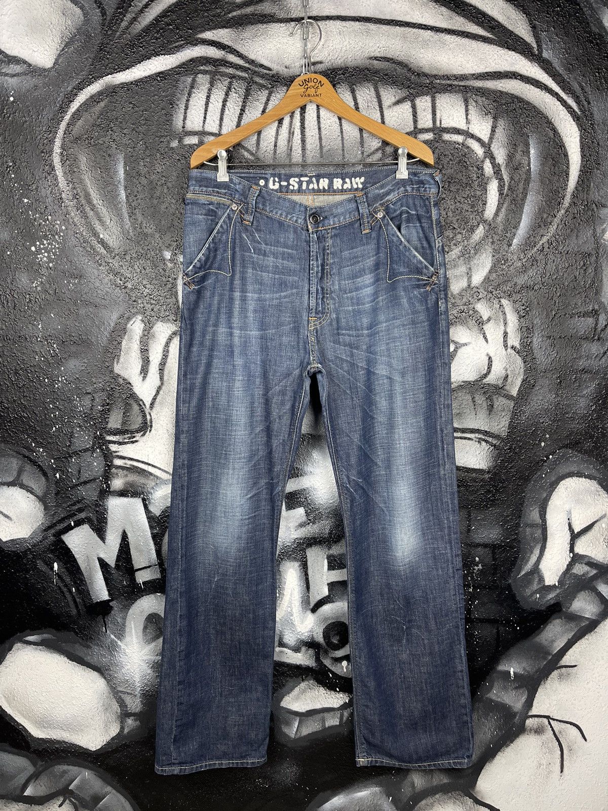 G-Star G-Star RAW Limit Regular Cotton Blue Denim Wide Leg Jeans Men’s Size W34 L34 Size US 34 / EU 50 - 4 Thumbnail