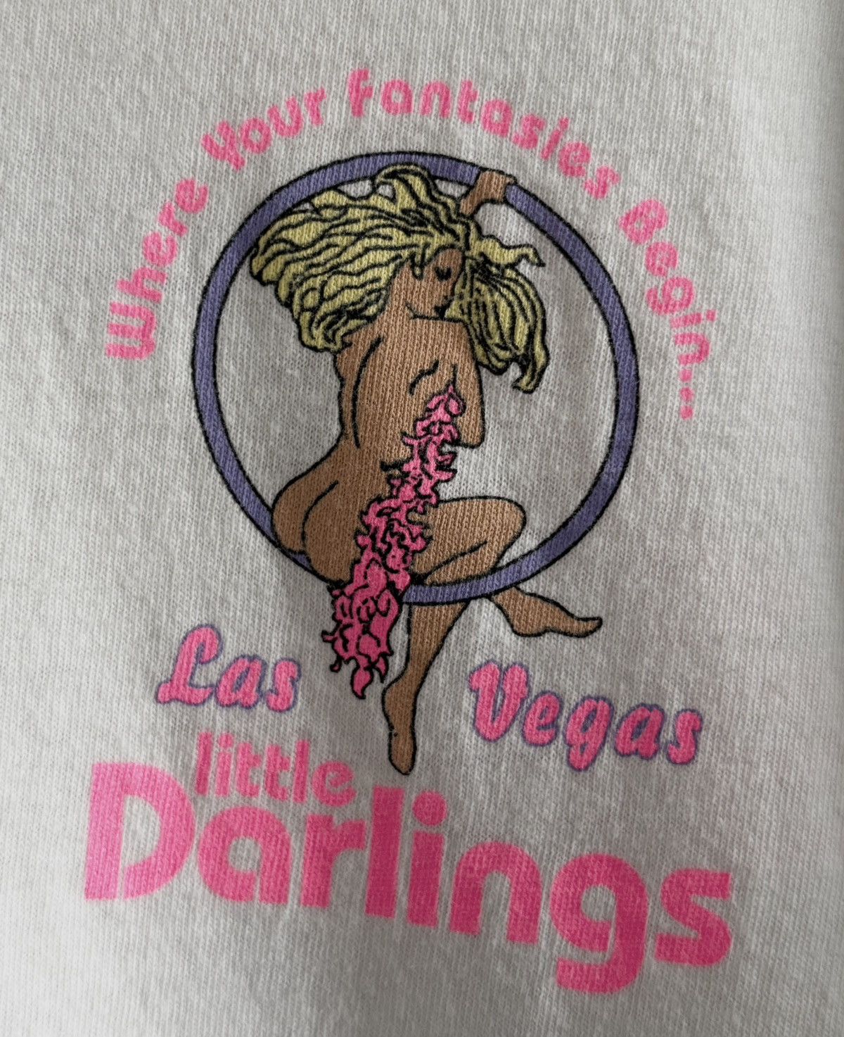 Vintage 90s little darlings strip club t shirt Size US XL / EU 56 / 4 - 6 Thumbnail
