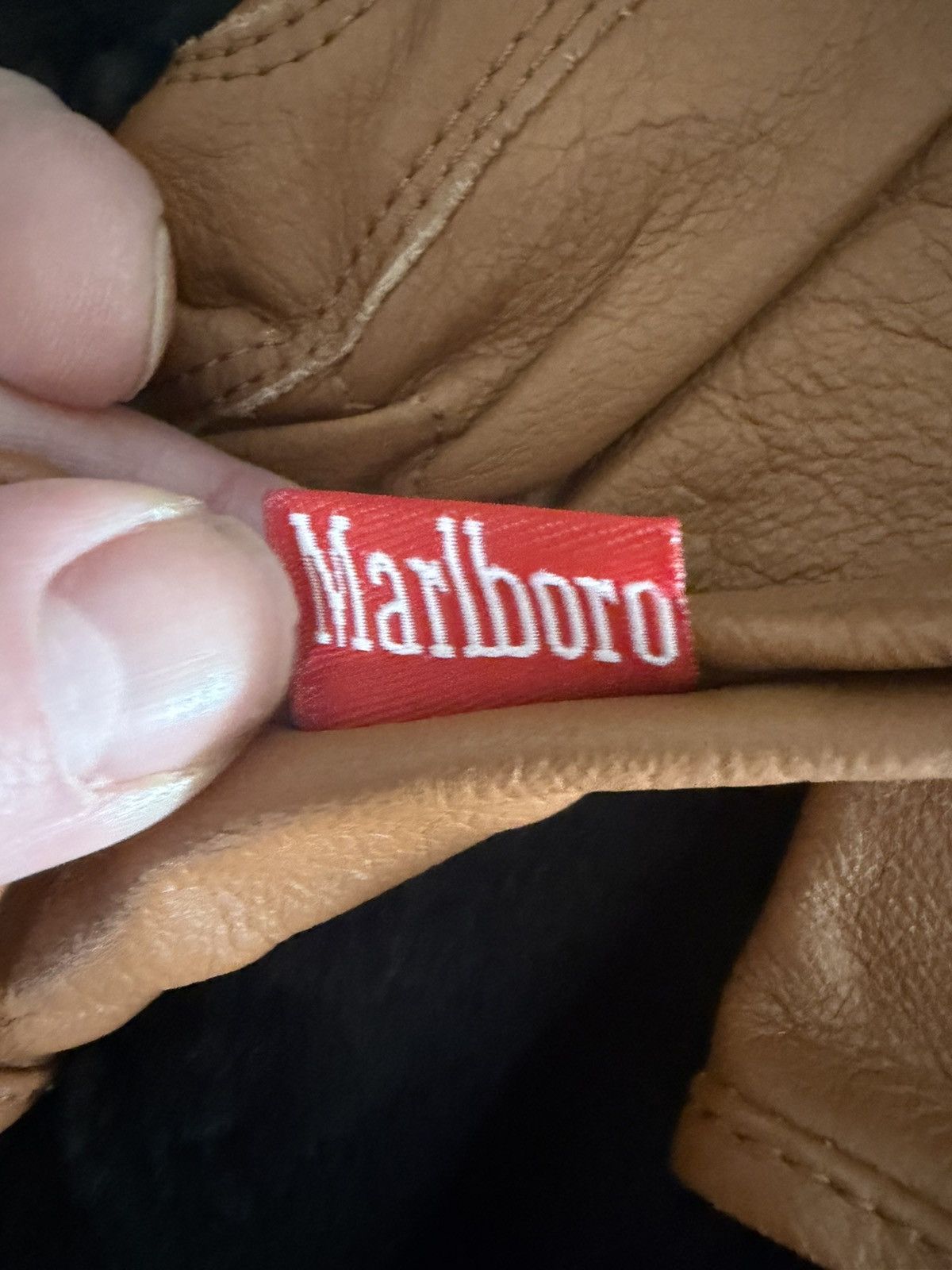 Marlboro VTG Marlboro Unlimited gear brown leather driving glove L/XL Size ONE SIZE - 3 Thumbnail