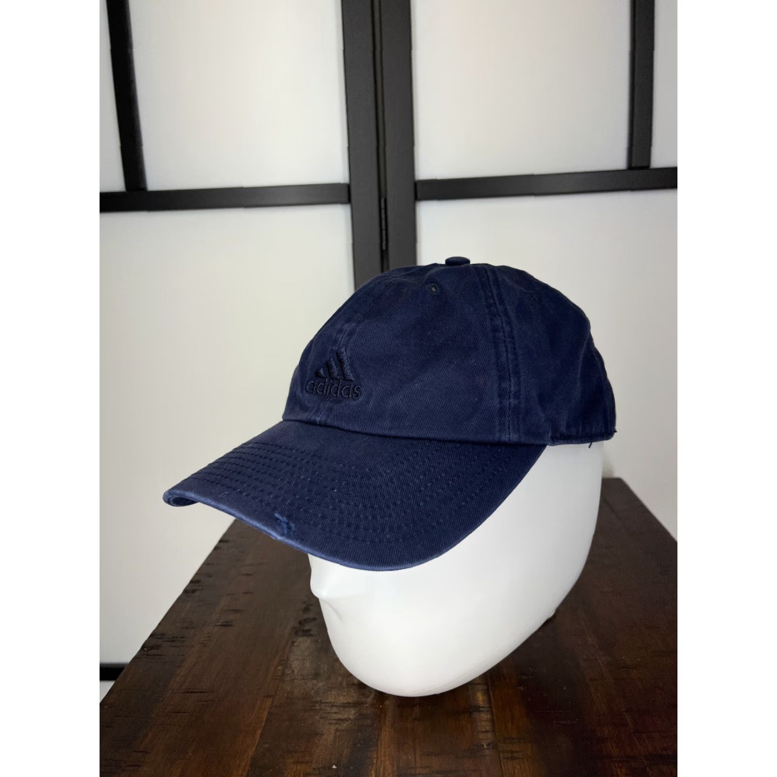 Adidas Adidas Hat Cap One Size Blue 100% Cotton Golf Logo Outdoor Adjustable Mens Hat Size ONE SIZE - 4 Thumbnail