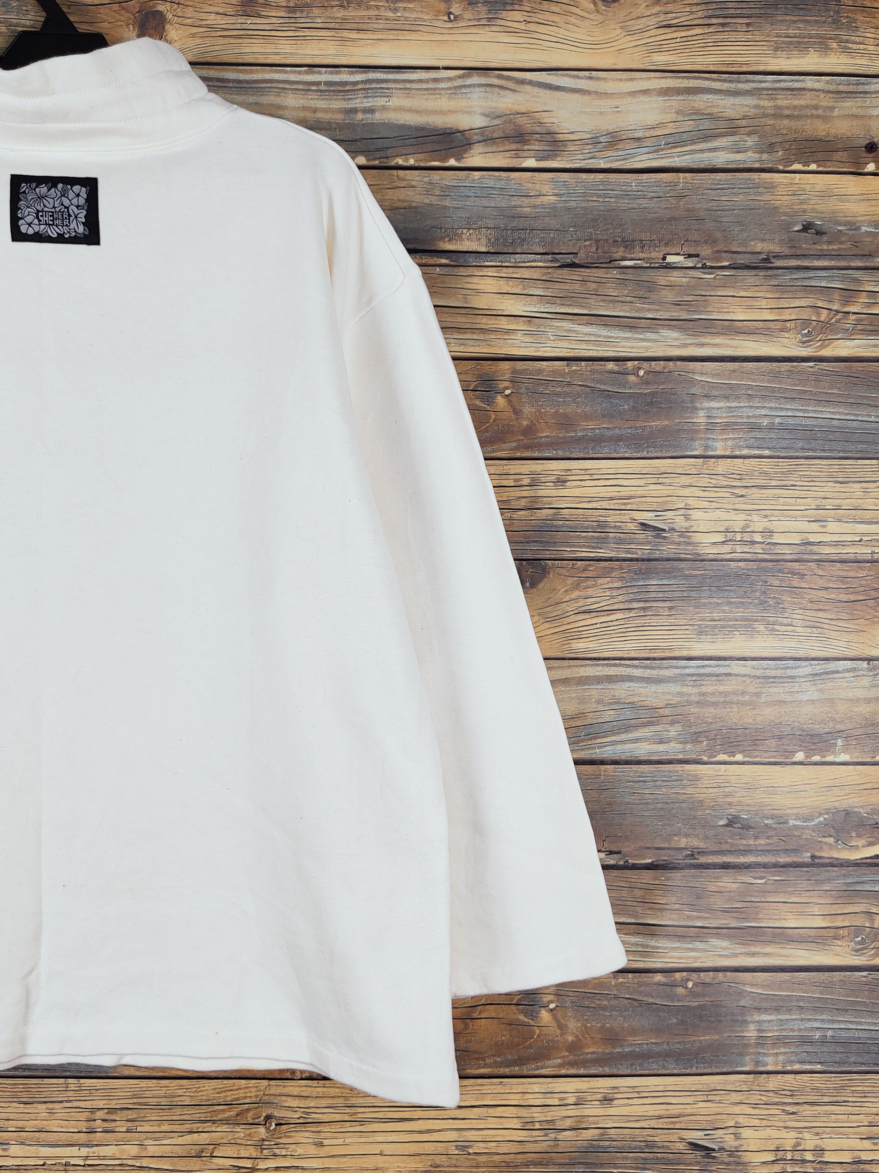 Japanese Brand × Vintage She Her Her japan Cream Sweatshirts #W1166 Size L / US 10 / IT 46 - 11 Thumbnail