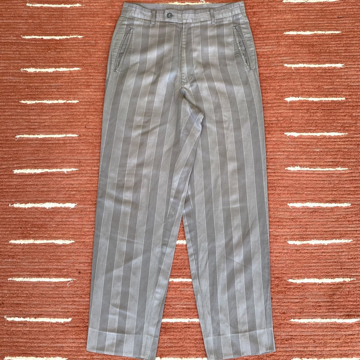 Issey Miyake 90’s Issey Miyake Pinstripe Trousers Size US 29 - 1 Thumbnail
