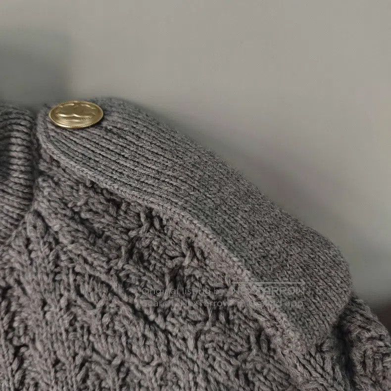 Chanel Chanel Grey gold buttoned epaulette cashmere dress Size XS / US 0-2 / IT 36-38 - 8 Thumbnail