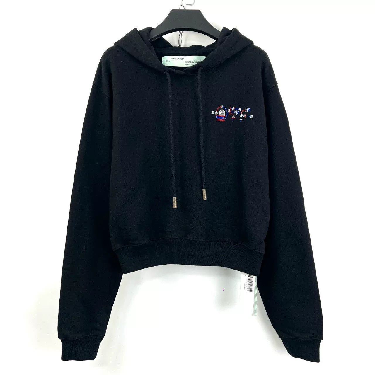 Off-White Off-White OW Colored Diamond Black Hoodie Size S / US 4 / IT 40 - 1 Thumbnail