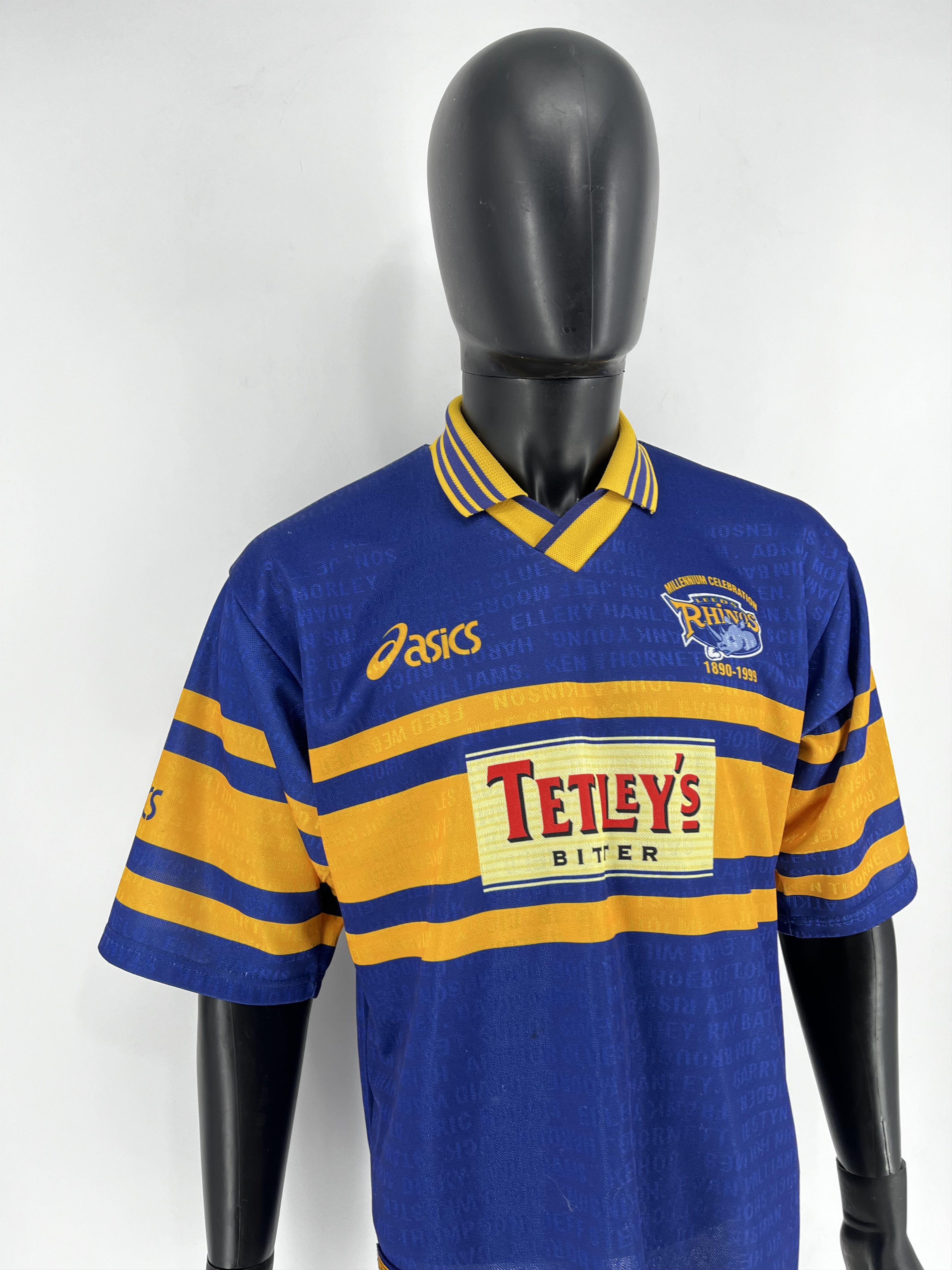 Asics × Vintage Vintage Leeds Rhinos Home Rugby Shirt Jersey ASICS Size US L / EU 52-54 / 3 - 3 Thumbnail