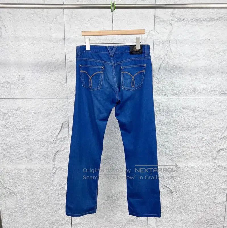 Versace Versace Casual Blue Cotton Pants . Size US 30 / EU 46 - 2 Thumbnail
