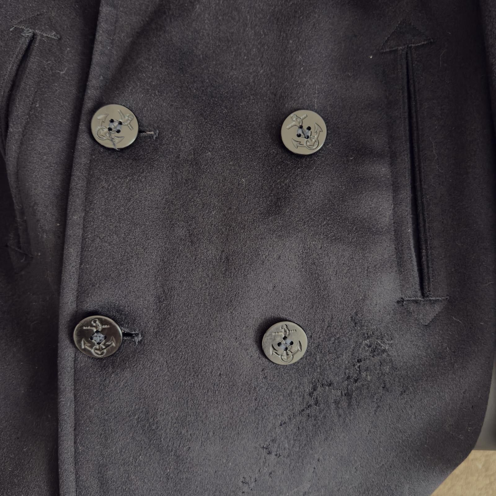 Other Authentic 1960s US Navy Kersey Wool Peacoat Dark Blue 34R Size US M / EU 48-50 / 2 - 3 Thumbnail