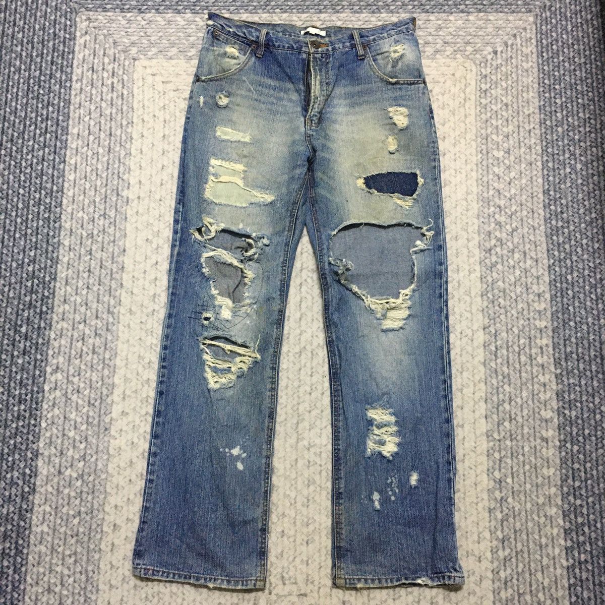 Japanese Brand Dirty & Distress Japanese Brand Punk Rock Denim Size US 31 - 1 Thumbnail