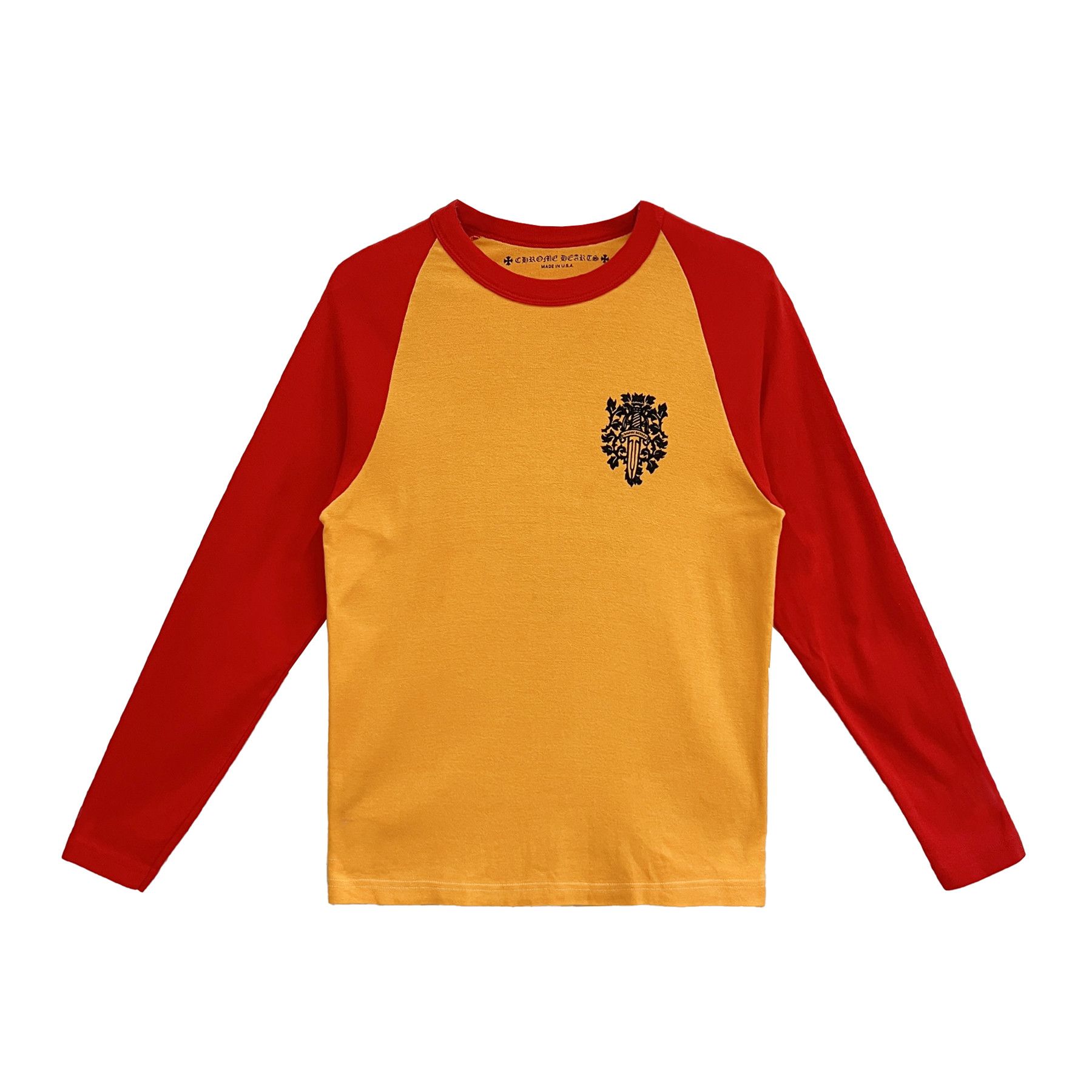 Chrome Hearts Chrome Hearts Orange & Red Dagger Logo Long Sleeve Tee Size US M / EU 48-50 / 2 - 1 Thumbnail
