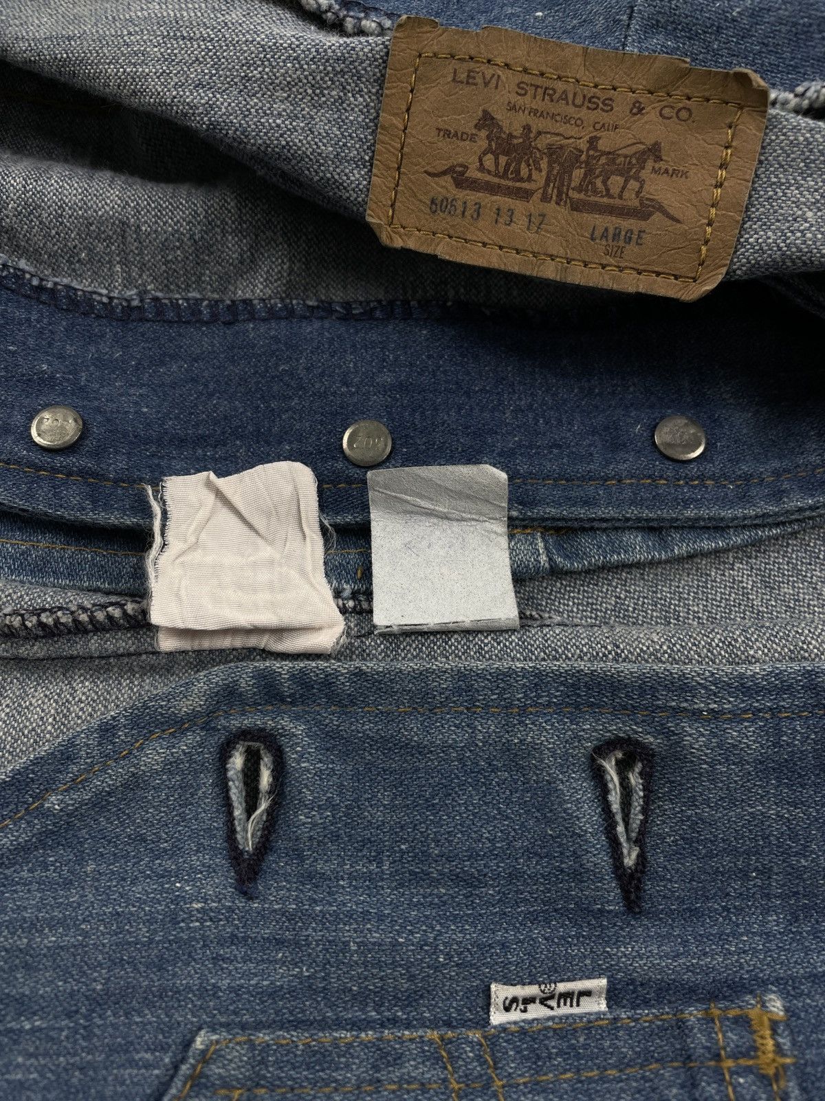 Levi's × Levi's Made & Crafted VTG 70’s 60613 Big E Denim Western Vest USA Teucker Jean Gilet Pocket Jacket Waistcoat Size US M / EU 48-50 / 2 - 11 Thumbnail