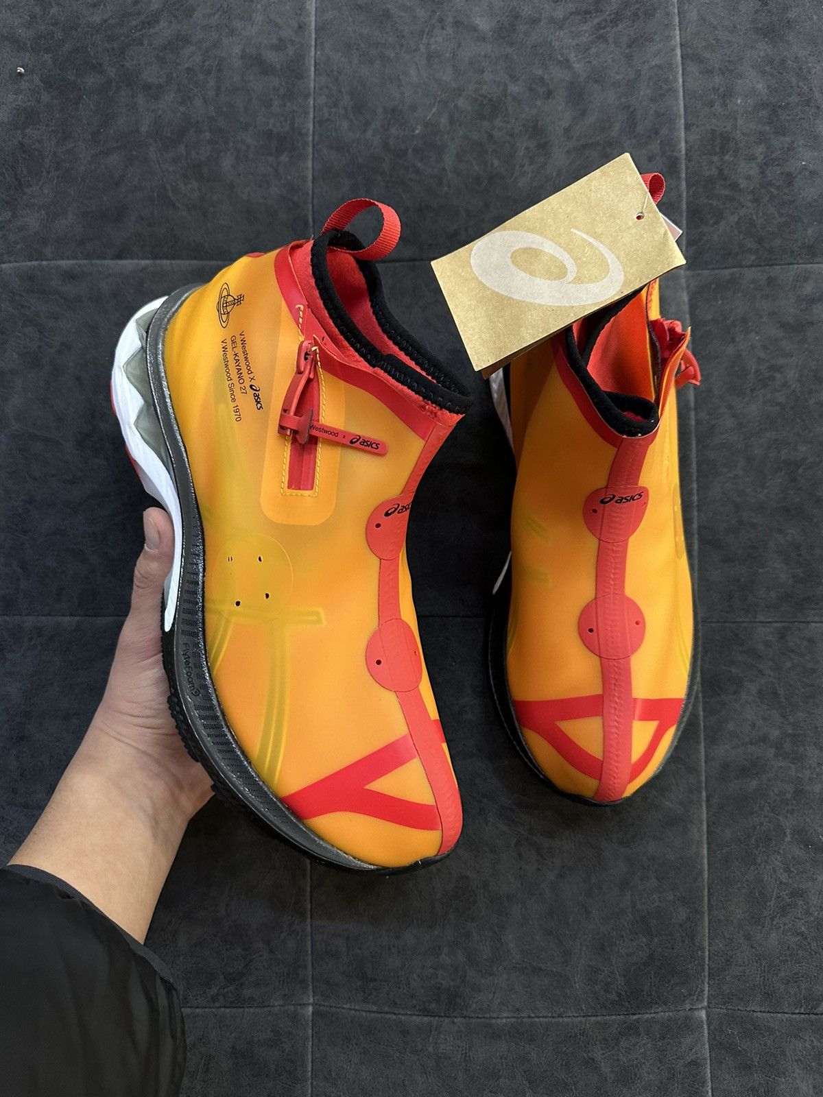 image of Asics Vivienne Westwood Gel-Kayano 27 Ltx Citrus Orange Ds Shoes, Men's