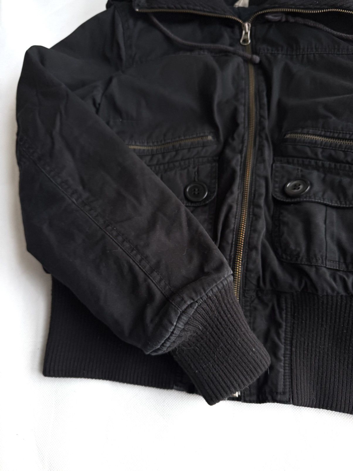If Six Was Nine Vintage Y2K MkBomber Motorcycle Fur Collar Avantgarde Jacket Size US M / EU 48-50 / 2 - 12 Thumbnail