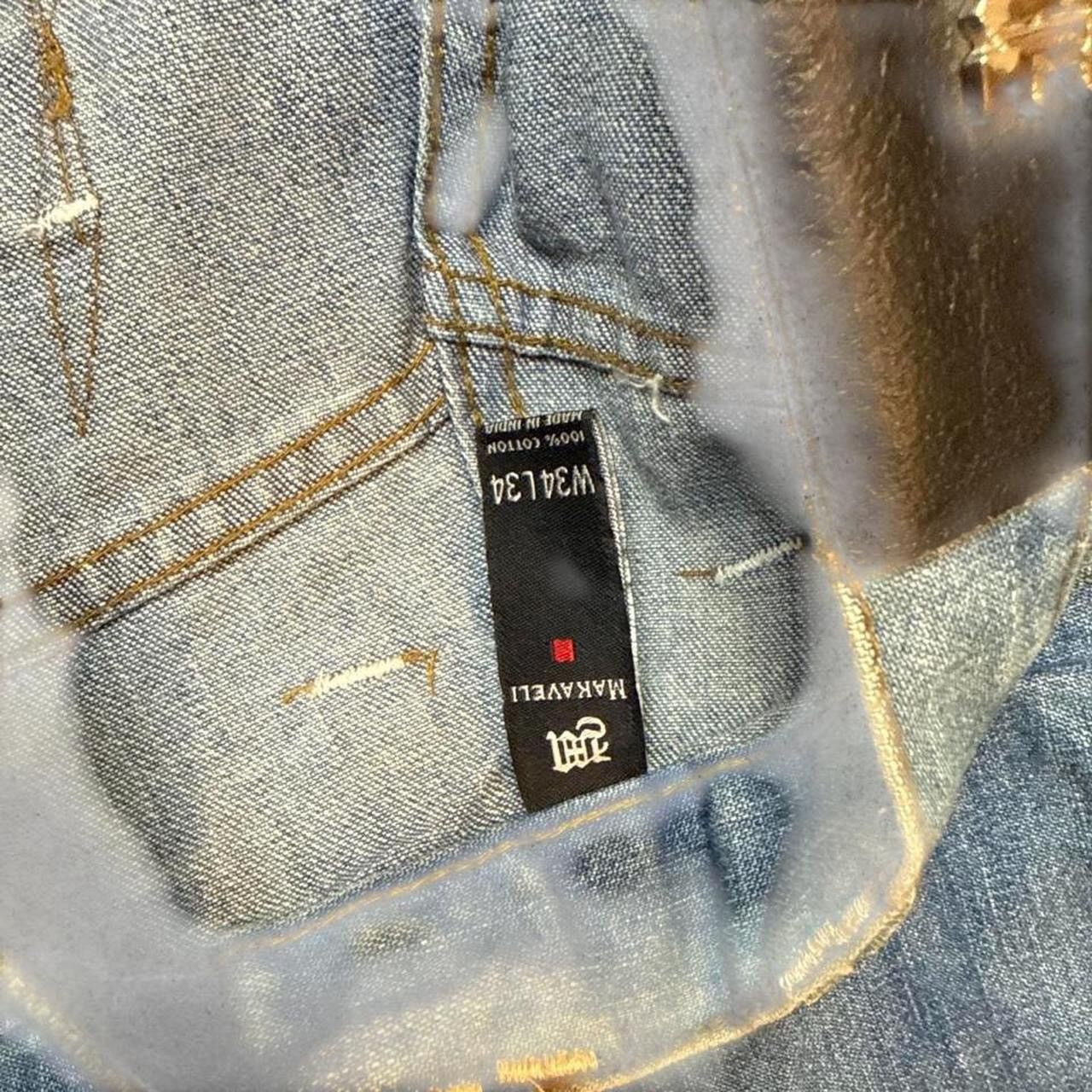 Makaveli VTG Makaveli Tupac 2Pac 90s Hip Hop Wide Leg Denim Poem Size US 33 - 7 Thumbnail