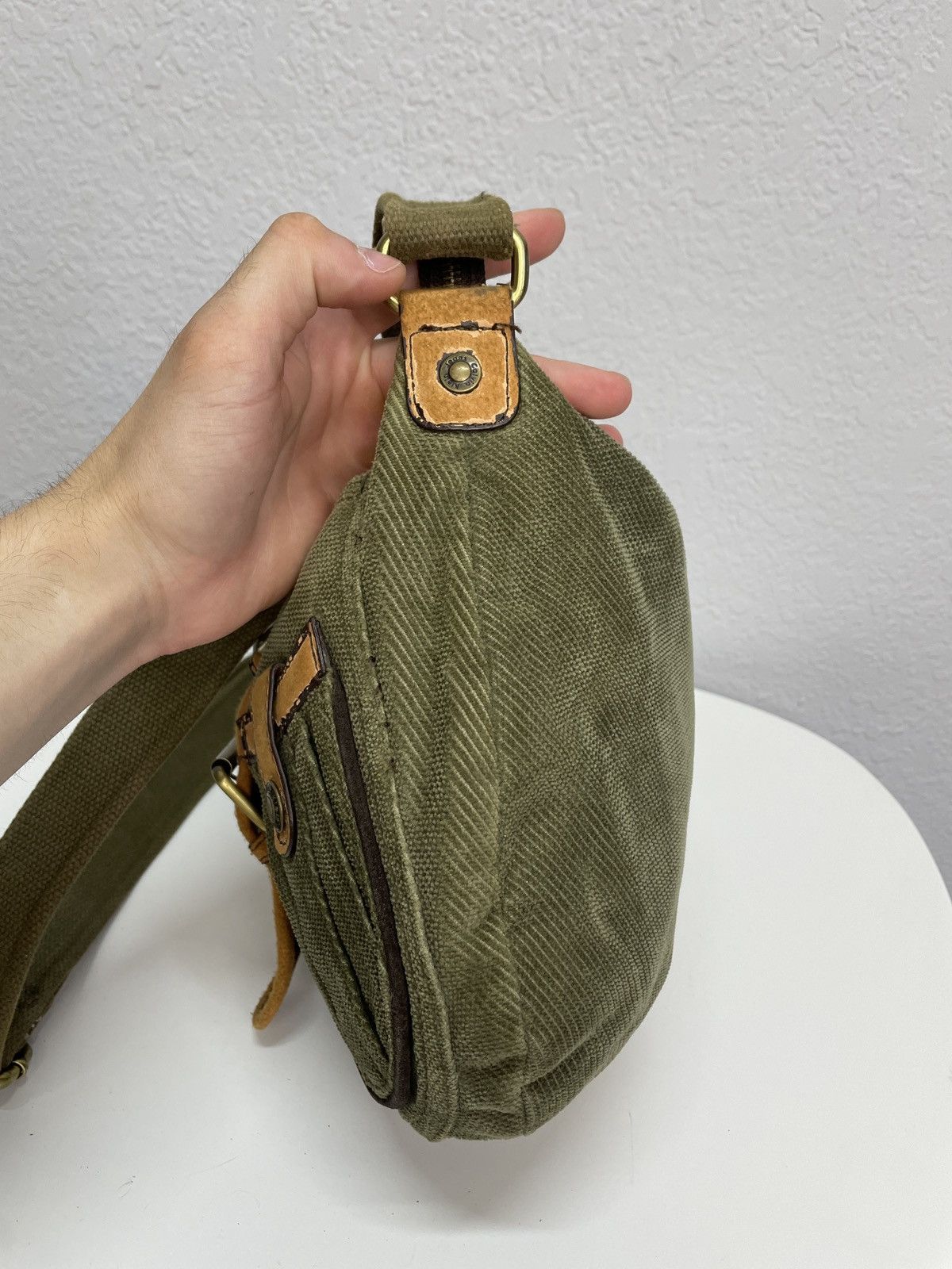 Calvin Klein Vintage Y2K Calvin Klein 00s Velvet Leather Bag Kmrii Style Size ONE SIZE - 4 Thumbnail