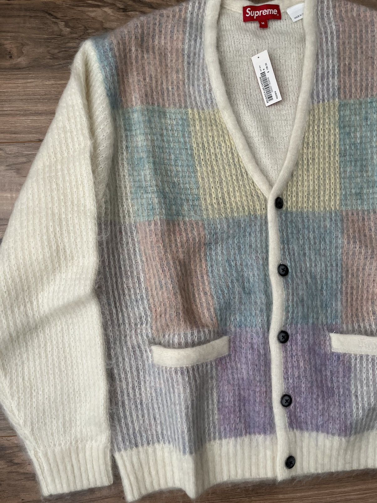 Supreme Supreme Brushed Grid Cardigan Size US M / EU 48-50 / 2 - 4 Thumbnail