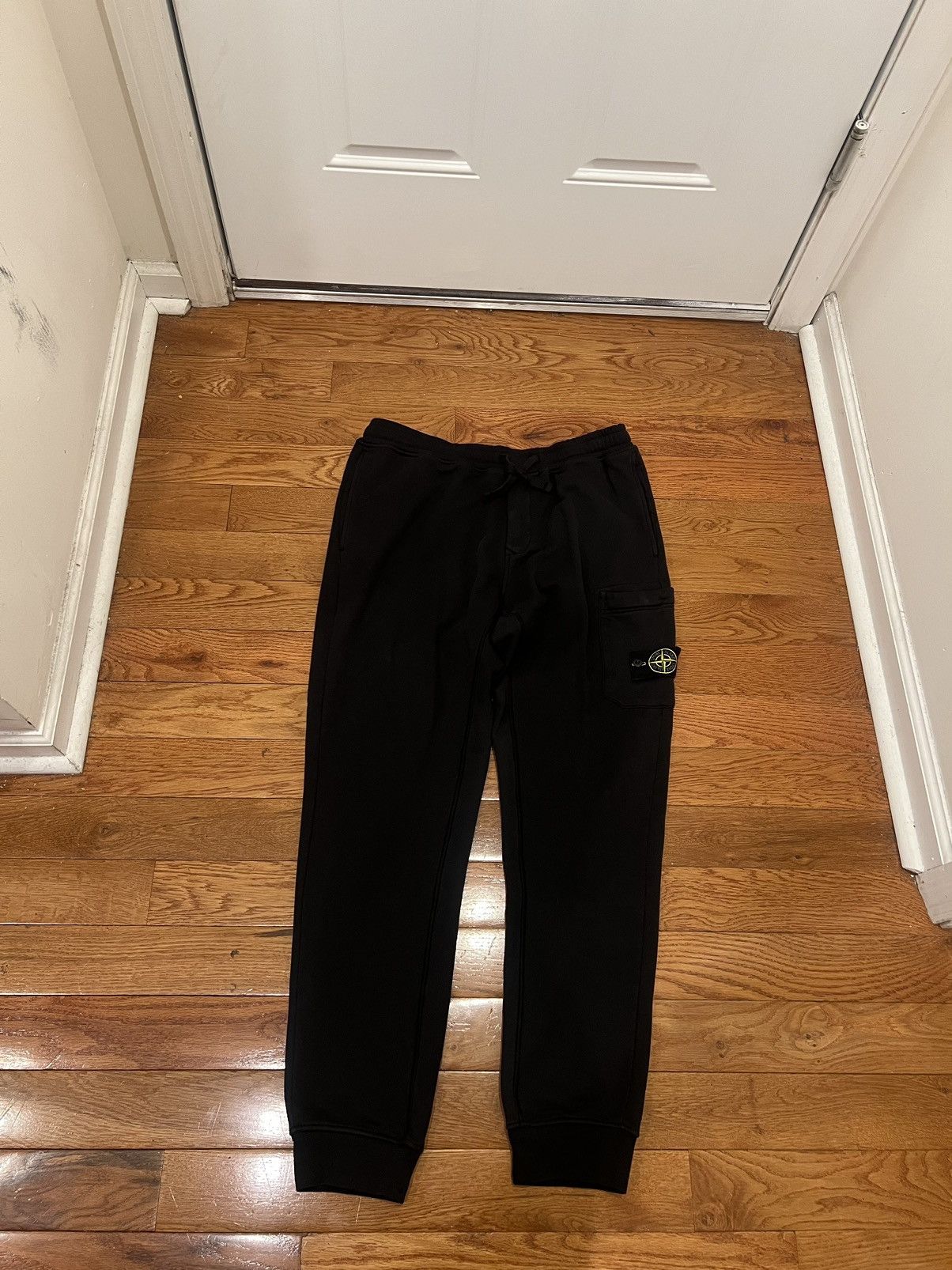 image of Stone Island Sweatpants in Black, Men's (Size 36)