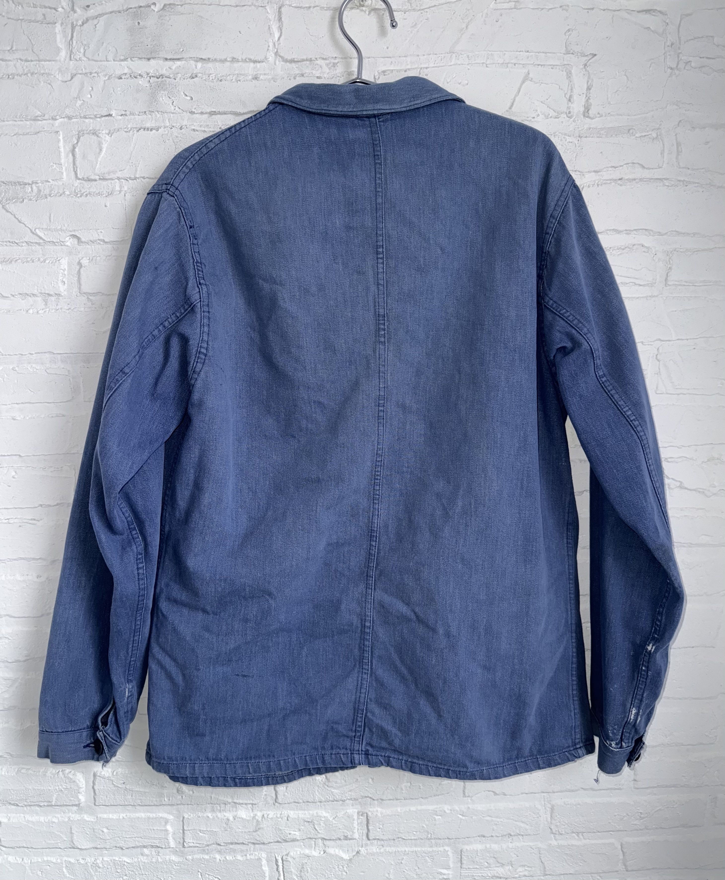 Vintage Vintage 80s French Work Denim Chore Jacket Size US M / EU 48-50 / 2 - 14 Thumbnail