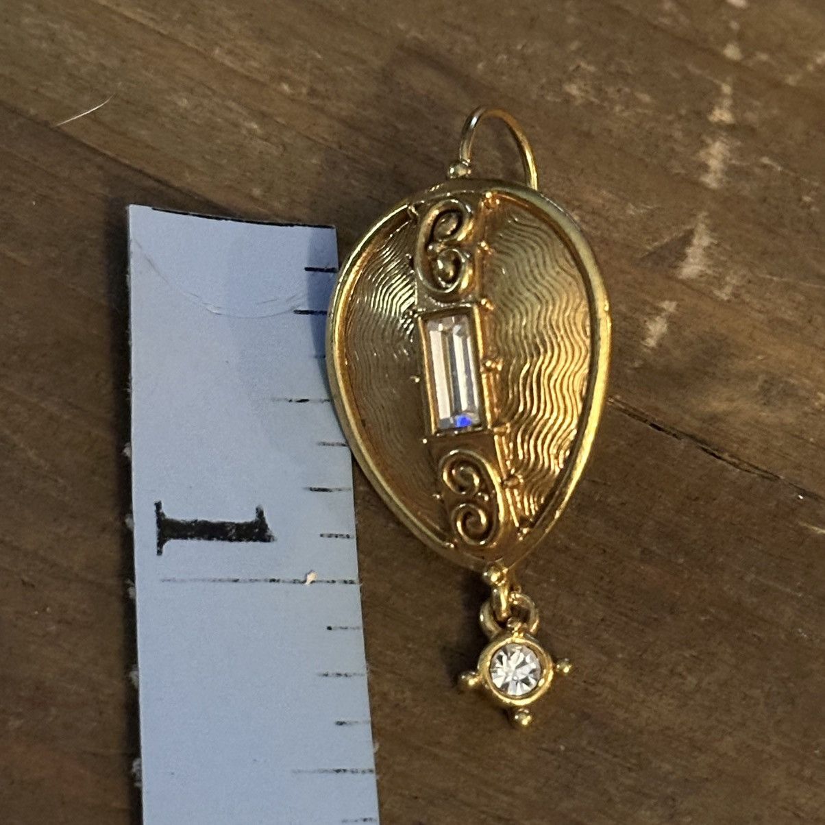 Other × Vintage Vintage Edgar Berebi gold tone teardrop rhinestone earrings Size ONE SIZE - 4 Thumbnail