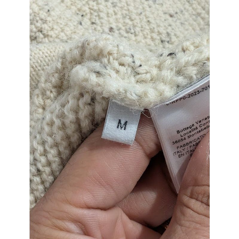 Bottega Veneta o1rshd1 MW Wool Multist Fish Sweater in Dove Size US M / EU 48-50 / 2 - 14 Thumbnail