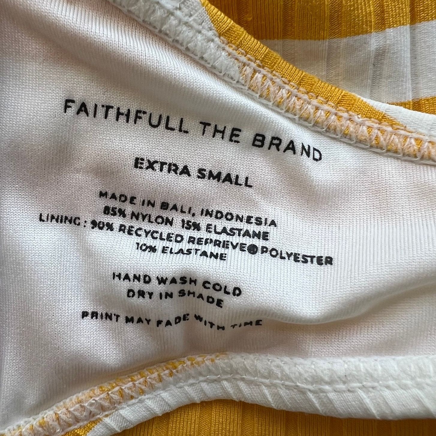 Other Faithfull the Brand Marigold Two-Piece Bikini Set, US2/XS Size ONE SIZE - 14 Thumbnail