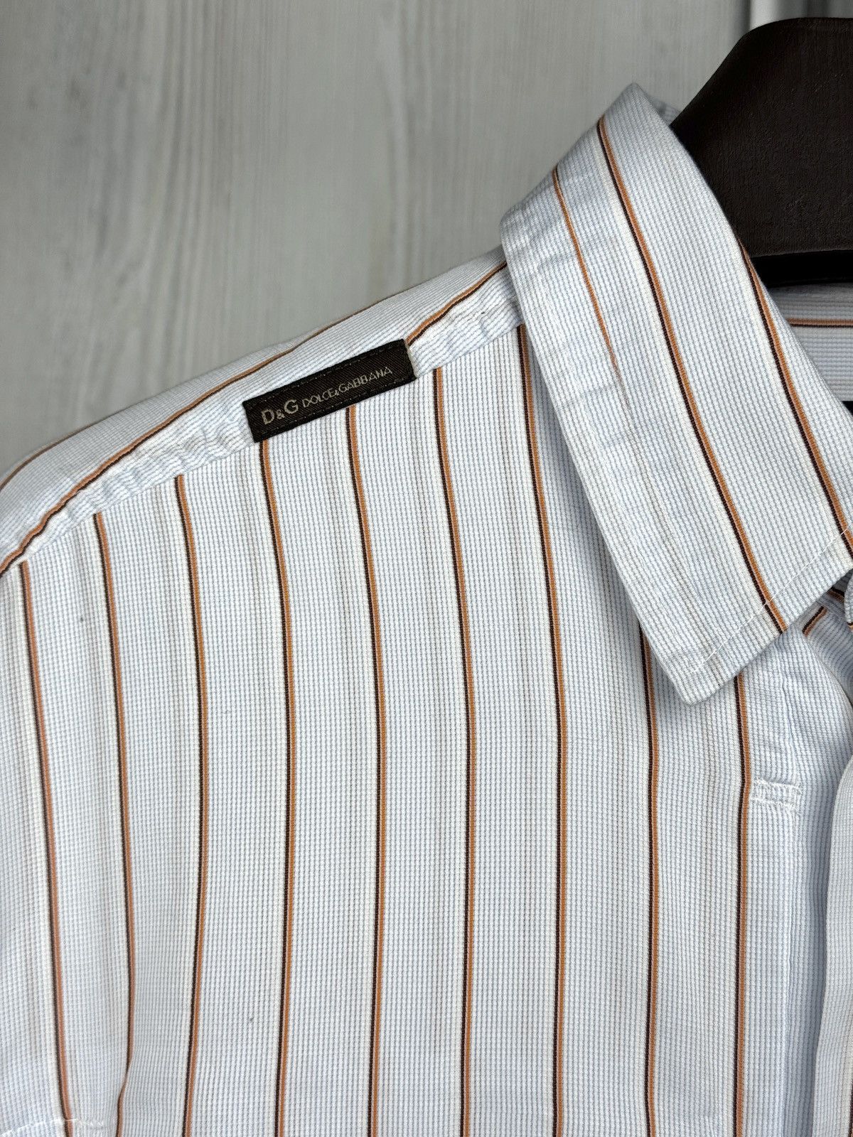 Dolce & Gabbana Dolce & Gabbana blue pinstripe short sleeve 2 pockets shirt Size US M / EU 48-50 / 2 - 4 Thumbnail