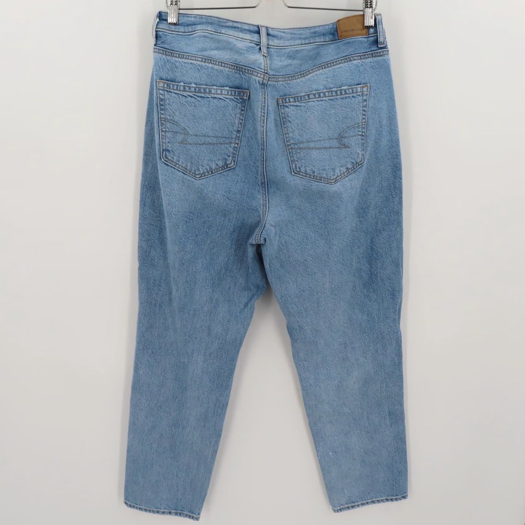 American Eagle Outfitters VINTAGE American Eagle Outfitters Women Jeans Mom High Rise Distressed 90s Blue 10 Women Size 32" / US 10 / IT 46 - 6 Thumbnail