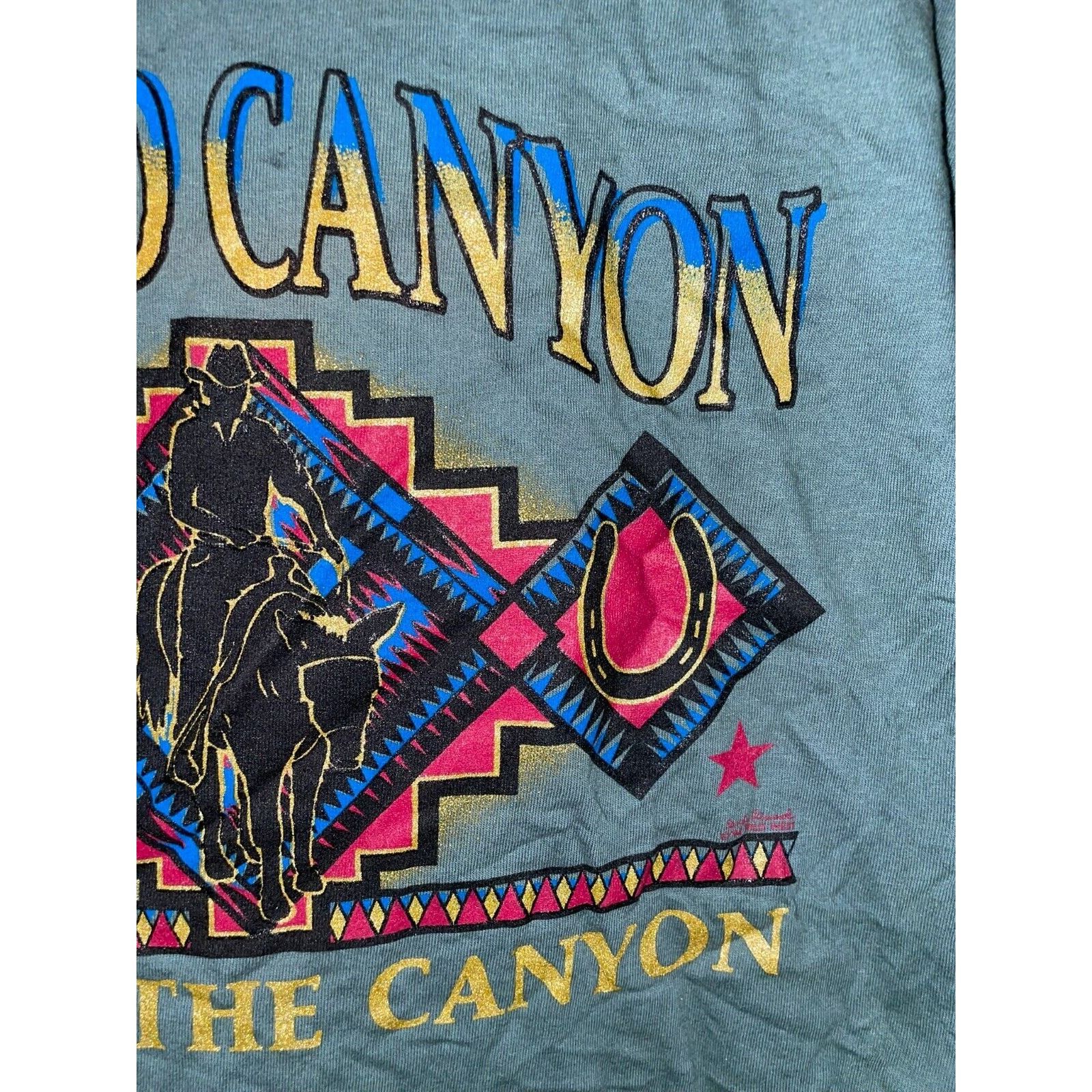 Vintage Vintage Test Print Shirt Grand Canyon Cowboy 90s Tee 90s L Size US L / EU 52-54 / 3 - 5 Thumbnail