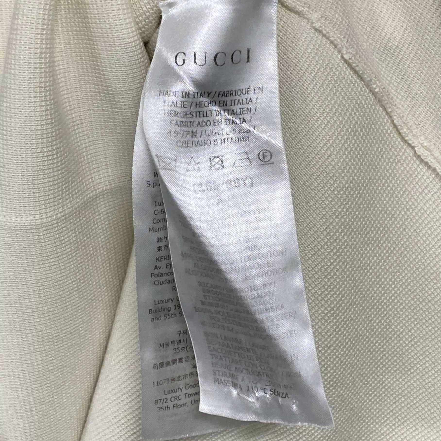 Gucci GUCCI Beige Embroidered Logo Knit Dress S Stain Size S / US 4 / IT 40 - 5 Thumbnail