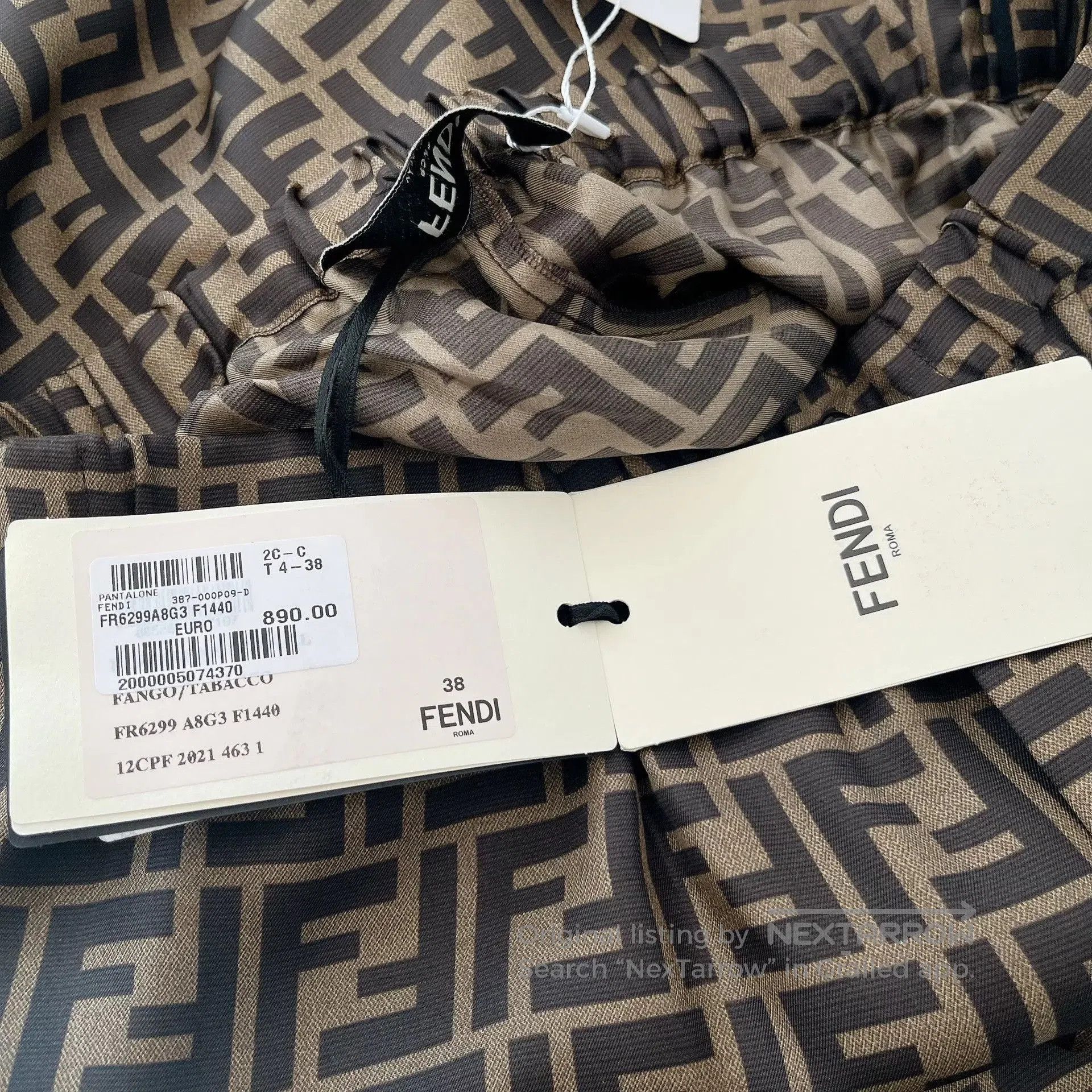 Fendi Fendi Monogram Silk Shorts. Size 37" - 8 Thumbnail