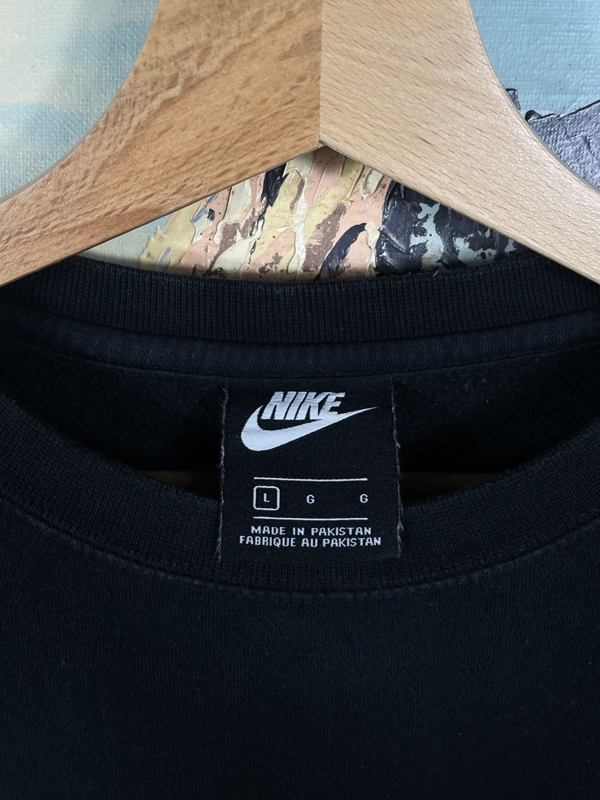 Nike Black Crewneck Sweatshirt Nike Baggy Loose Skate Hiphop Rap Size US L / EU 52-54 / 3 - 6 Thumbnail