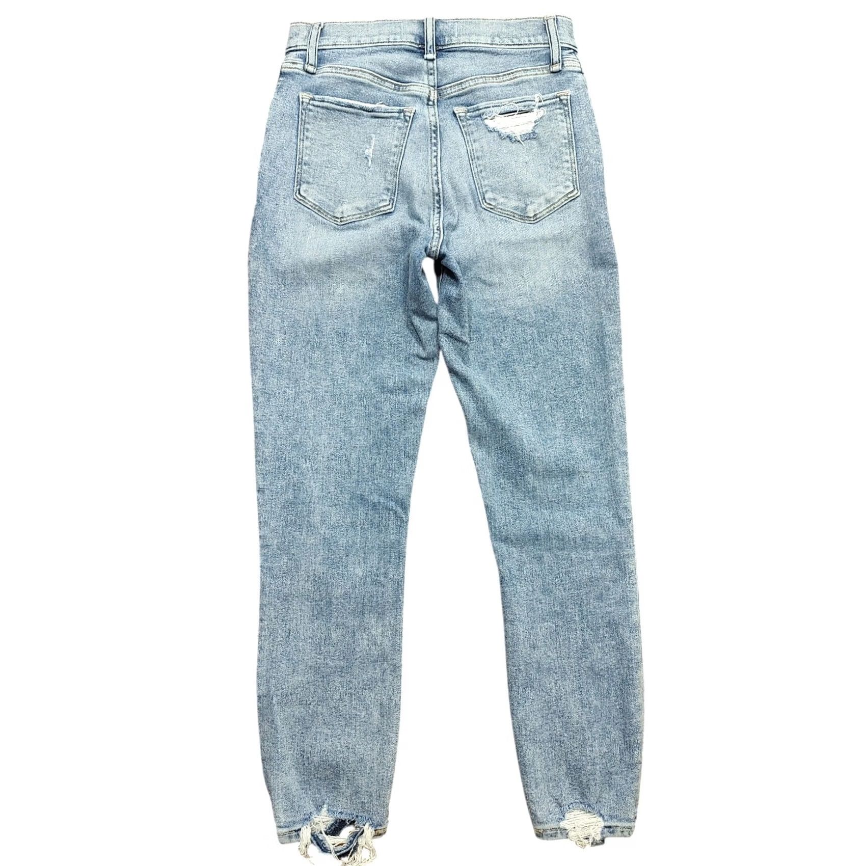 Abercrombie & Fitch Abercrombie Fitch Womens Jeans Super Skinny Ankle High Rise Blue 26 2S X 24 Inseam 90s Preppy Love Stretch Pockets Size 26" / US 2 / IT 38 - 2 Thumbnail