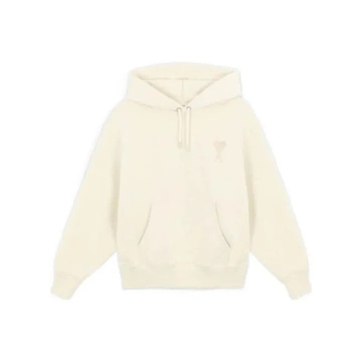 AMI AMIPARIS Heart Hoodie for Couples in Beige 0079 Size US S / EU 44-46 / 1 - 1 Thumbnail