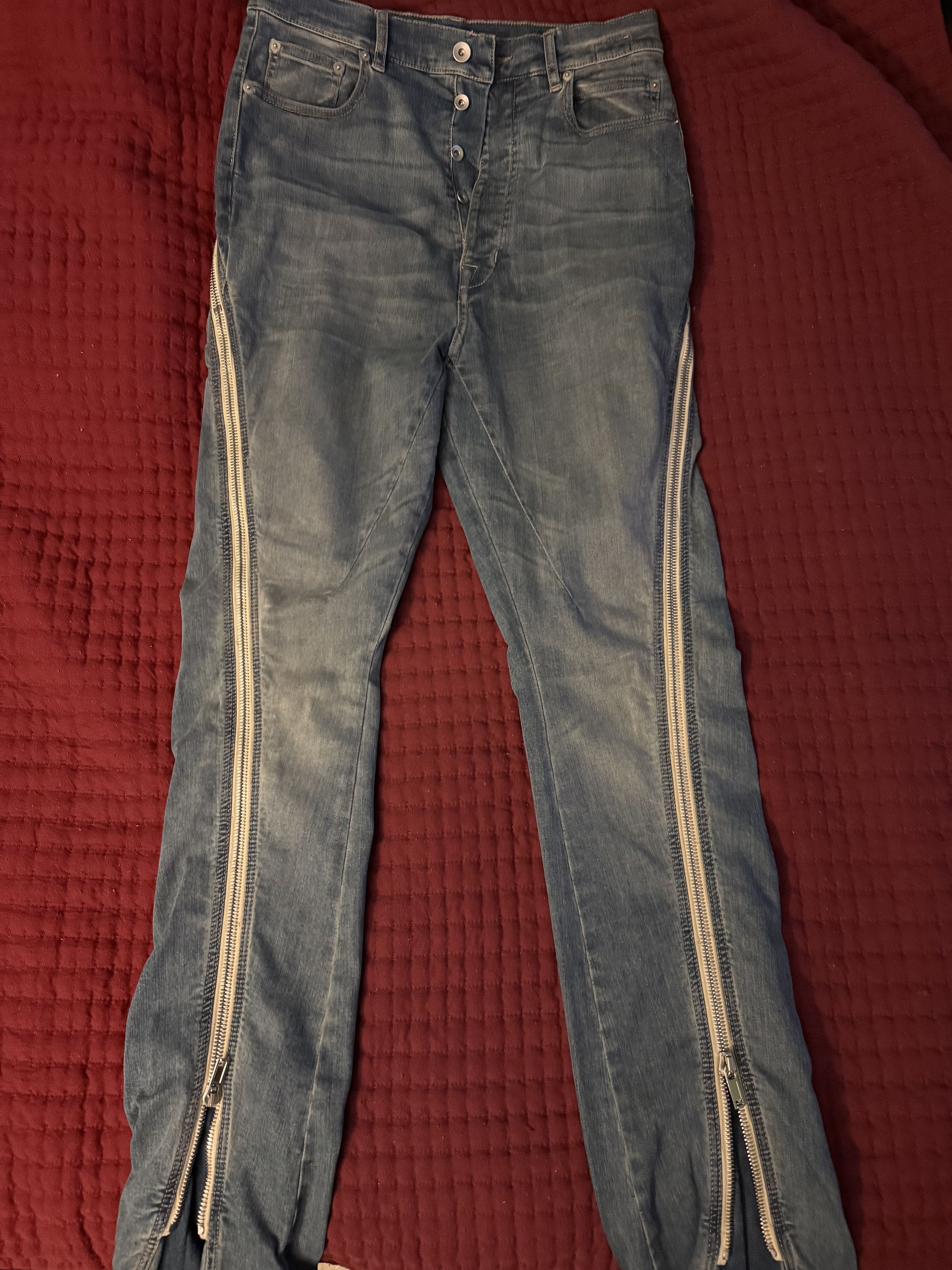 Rick Owens Drkshdw Bolan Banana Washed Indigo Size US 30 / EU 46 - 2 Thumbnail