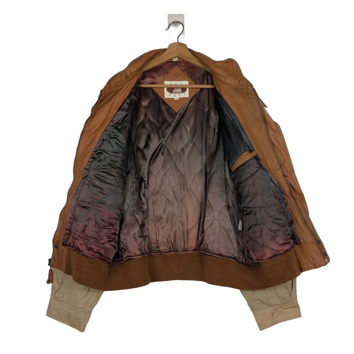 Japanese Brand 🔥VINTAGE BIKER LEATHER JACKET EAGLE PASS ISSEY MIYAKE Size US L / EU 52-54 / 3 - 15 Thumbnail