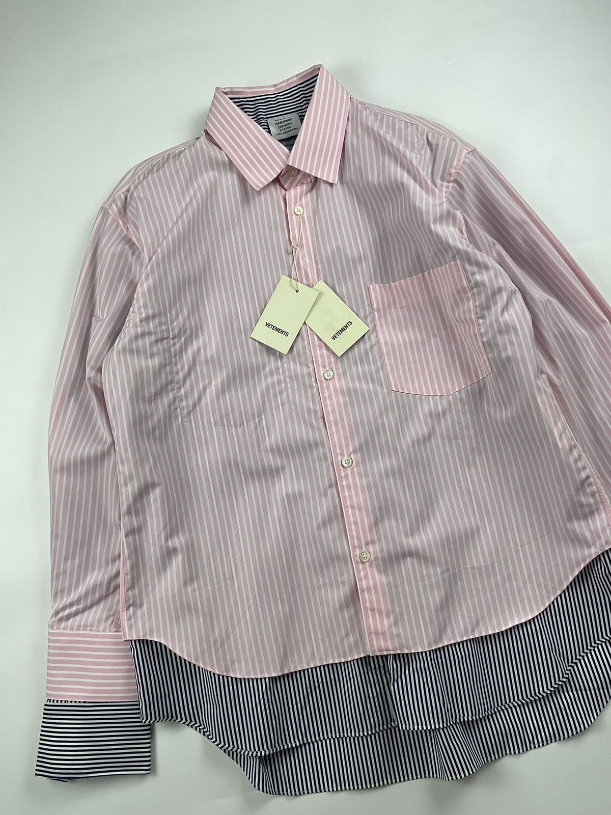 Comme des Garcons Vetements x CDG S/S'17 Double Layered Reversible Shirt Size US S / EU 44-46 / 1 - 6 Thumbnail