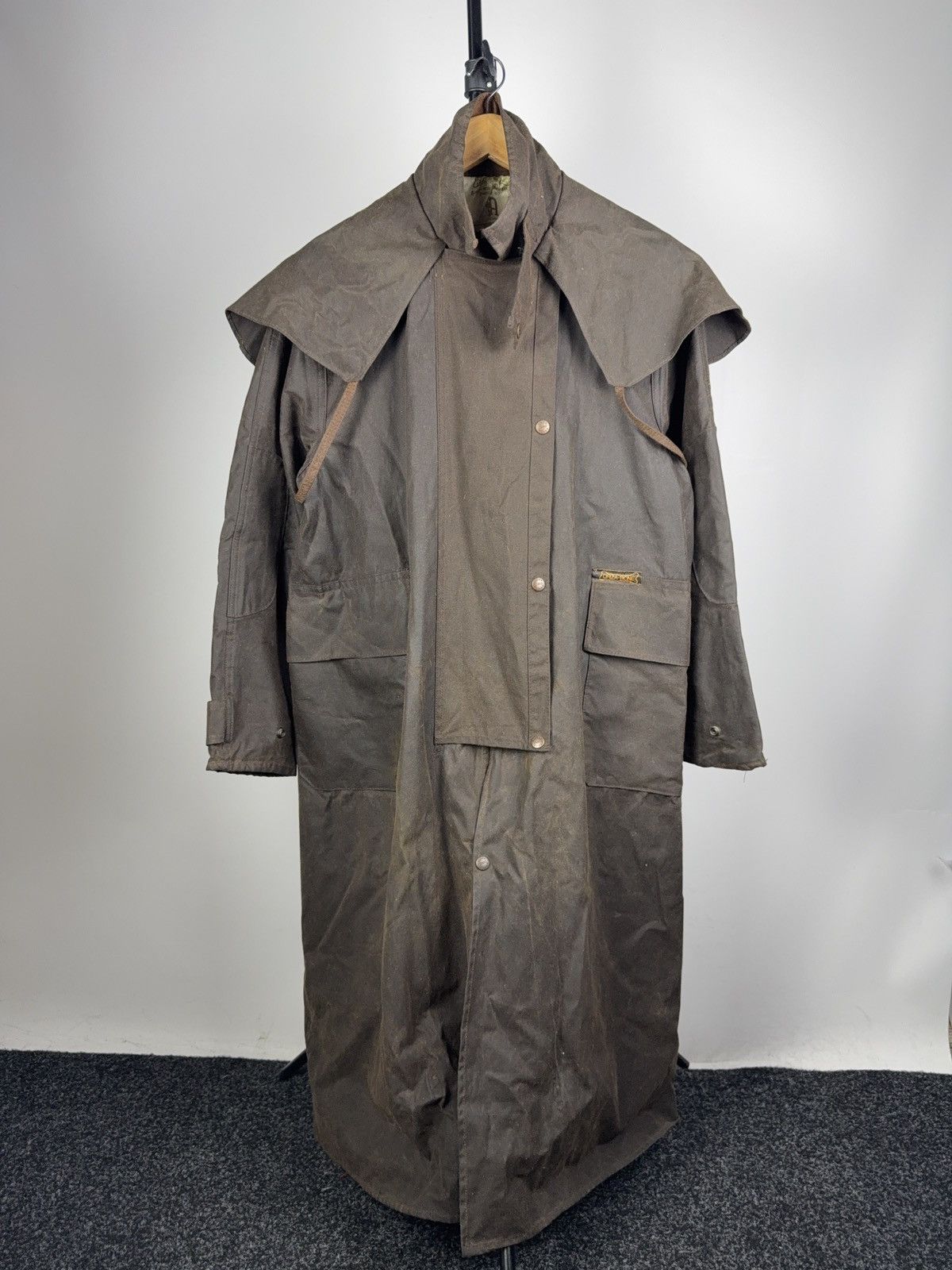 Vintage Vntg Driza-Bone Oilskin Riding Coat Australian Waxed Duster Size US M / EU 48-50 / 2 - 1 Thumbnail