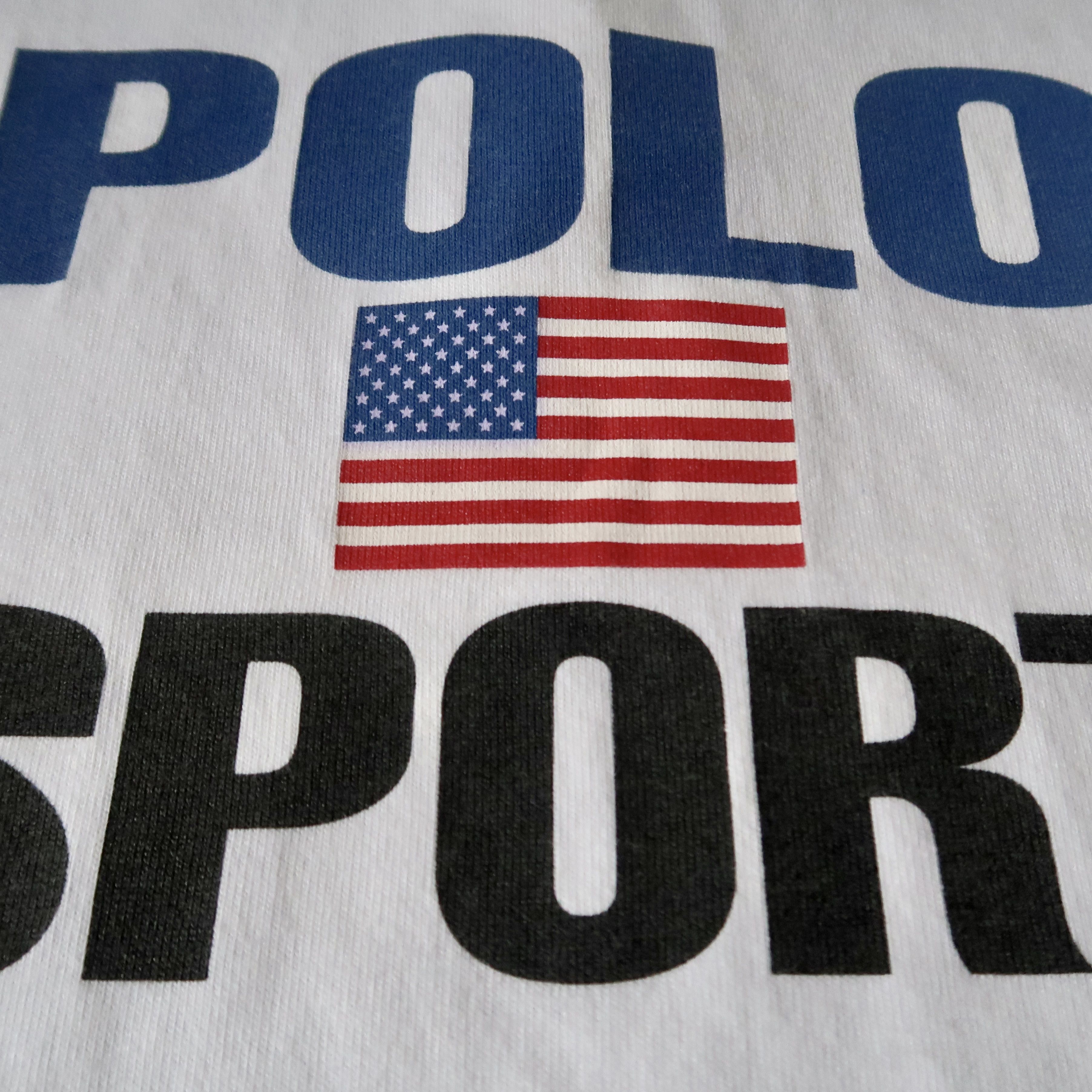 Polo Ralph Lauren VTG 1990s POLO SPORT script back print all white rugby shirt Size US XXL / EU 58 / 5 - 7 Thumbnail