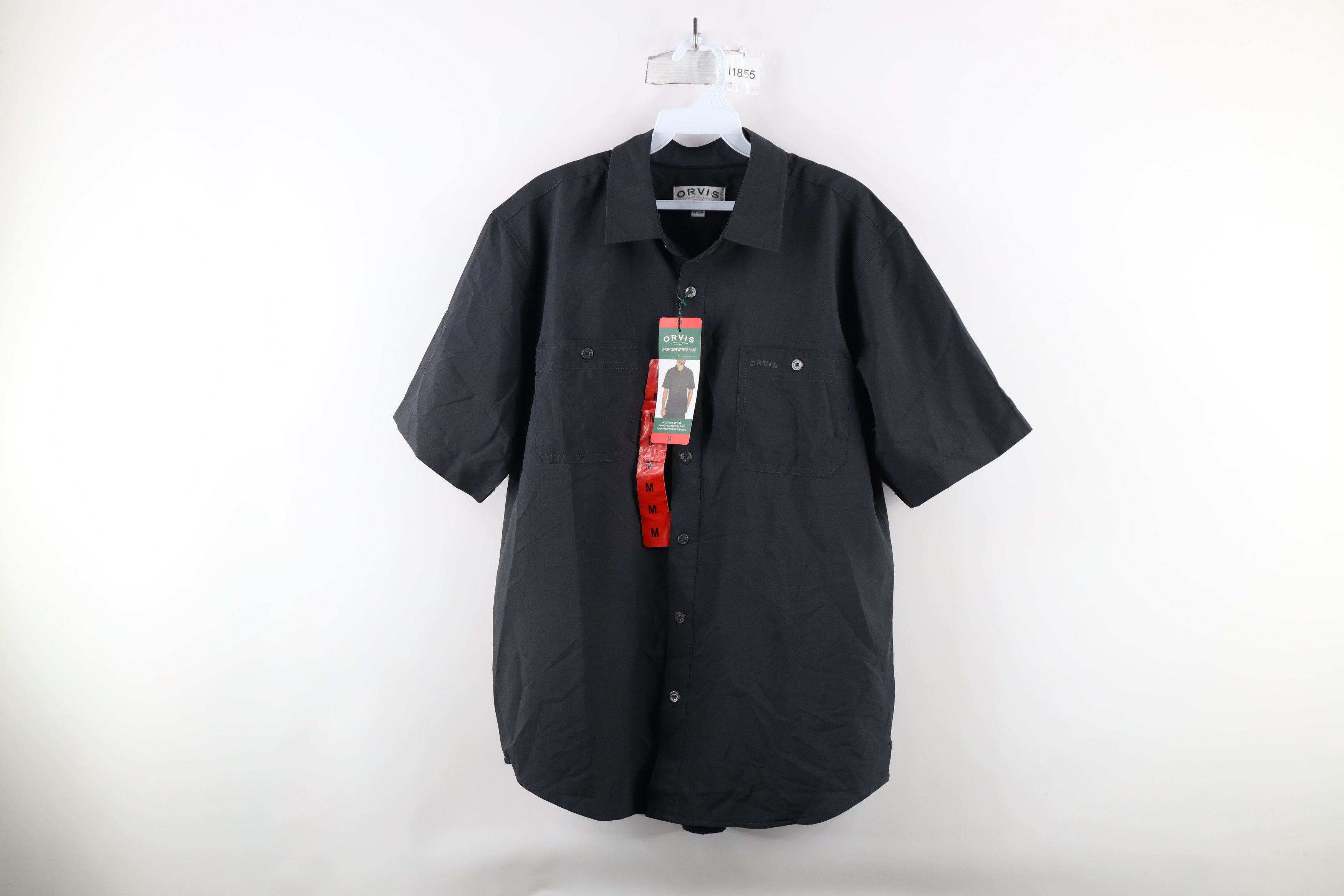 Orvis × Vintage New Orvis Out Short Sleeve Tech Collared Button Shirt Black Size US M / EU 48-50 / 2 - 1 Thumbnail
