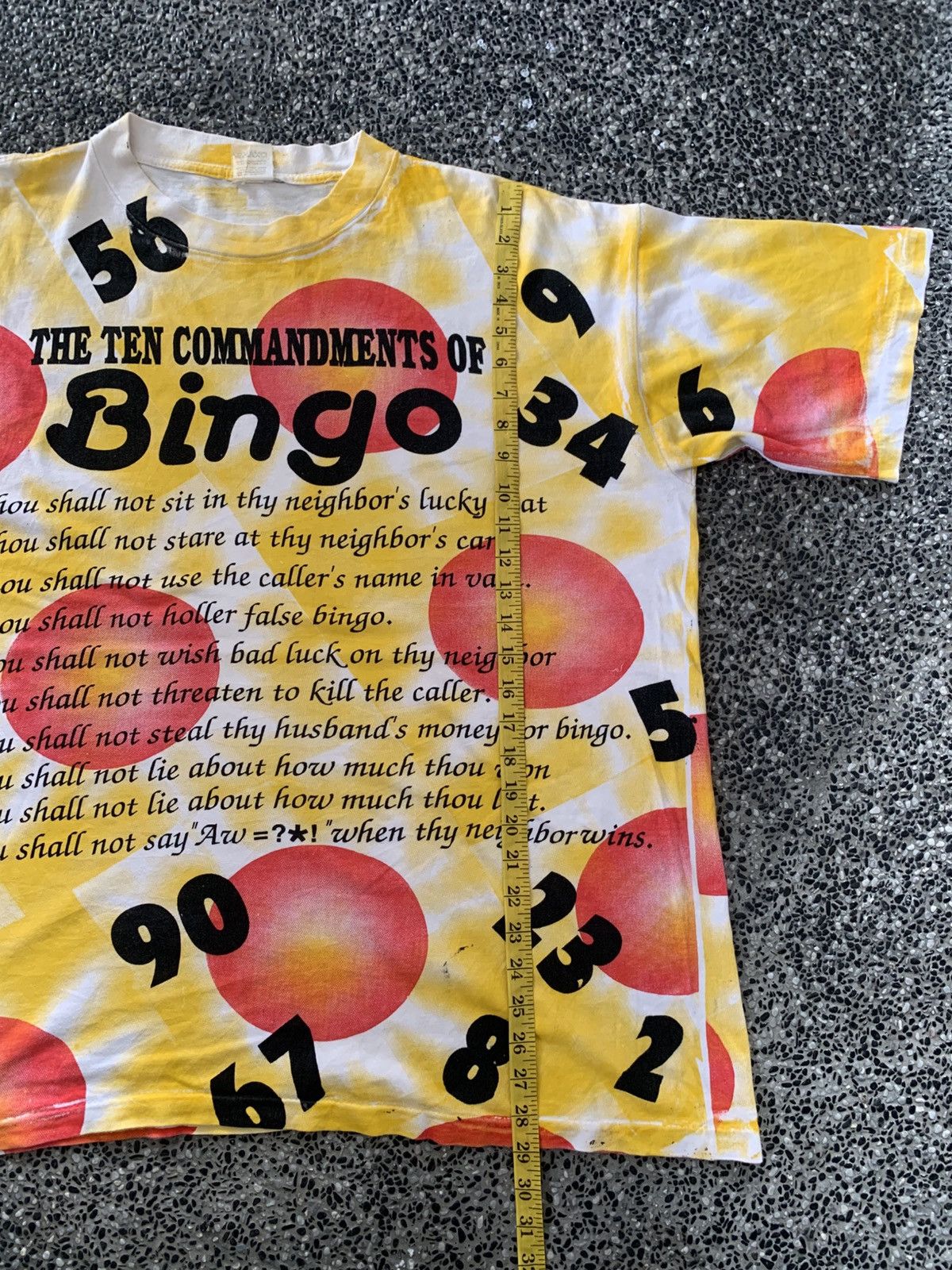 Vintage Vintage 90s Ten Commandments Bingo All Over Print T shirt Size US XL / EU 56 / 4 - 10 Thumbnail